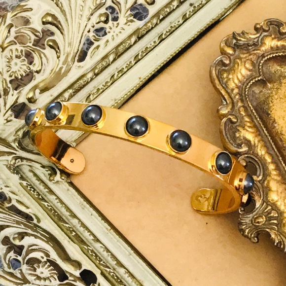 KATE SPADE • Charcoal Tag Along Cuff Bracelet - Picture 7 of 7